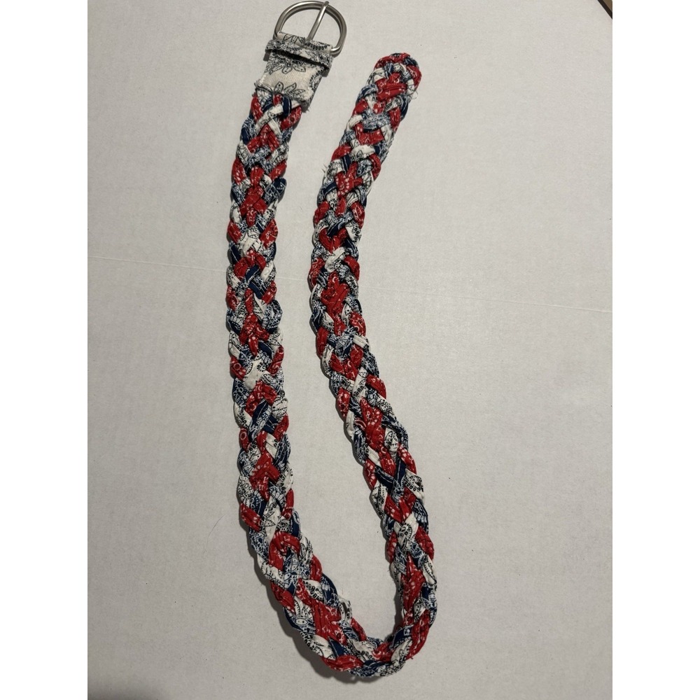 Unbranded Bandana Braided 36" Belt with Metal Buckle, Women's Size 3